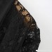 Zainafacai Women's Plus Size Floral 3 4 Sleeve Cardigan,Women Chiffon Loose Shawl Top Cover Up Beachwear Black B07N67VC8M